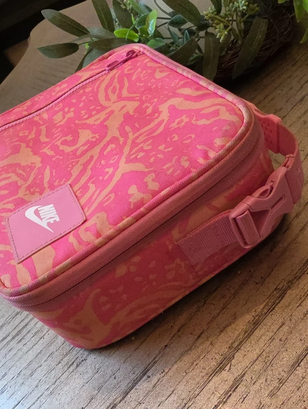 Nike Pink Patterned Insulated Lunch Box Tote